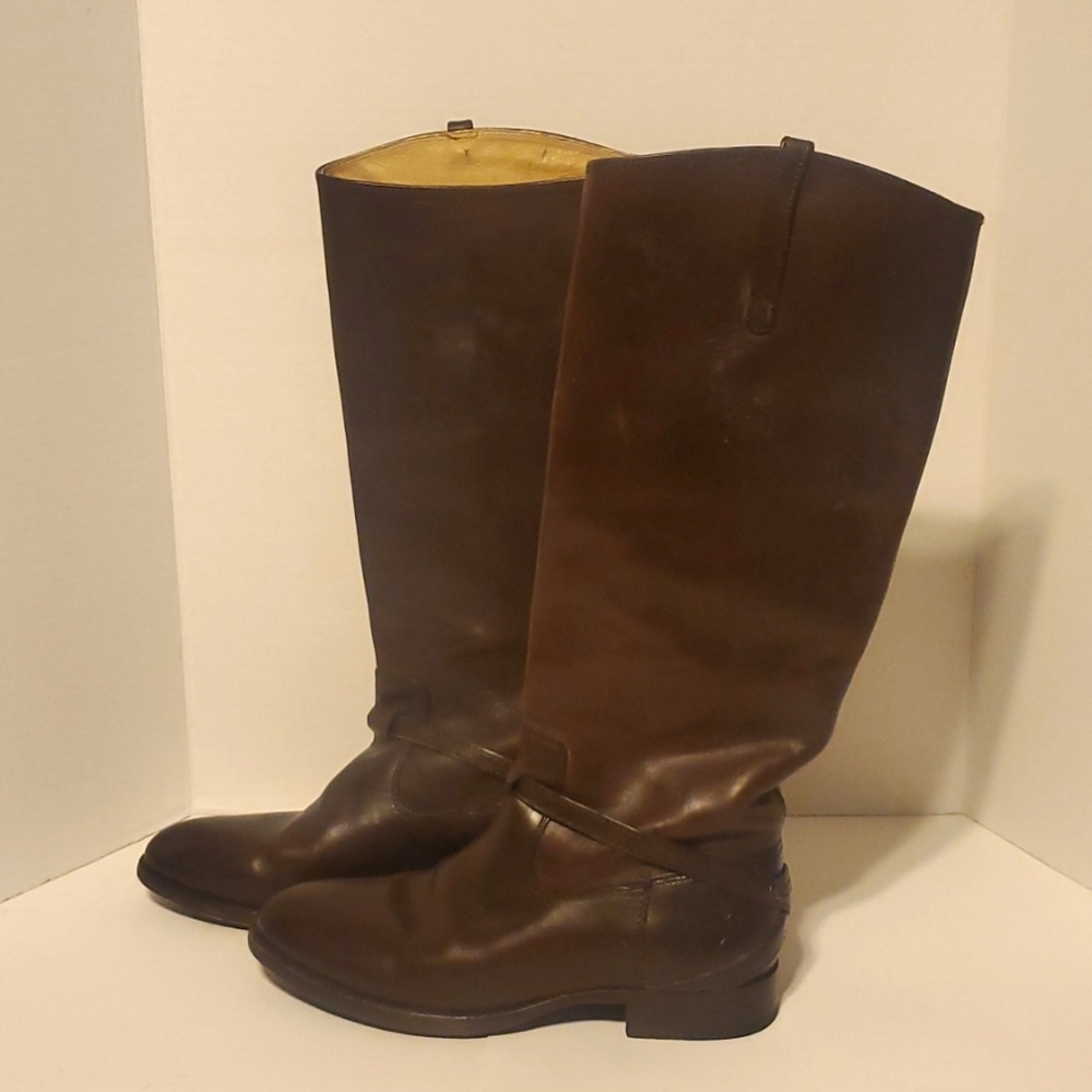 Frye Vintage Brown Pull On Tall Riding Boots Women's 8 B